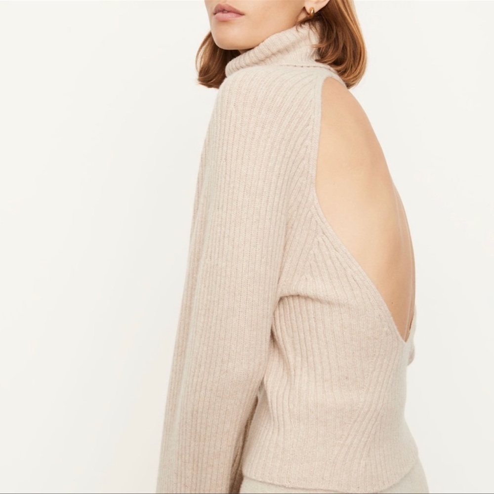 VINCE CASHMERE BACKLESS SWEATER
